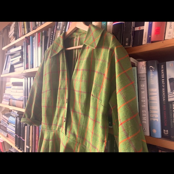 SOLD- Vintage green midi dress - Picture 2 of 2